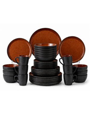 Bitz Serviesset 36-delig Bitz Gastro Amber/Zwart