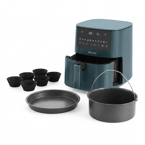 Greenpan Airfryer XXL 1 Basket 7,2L Smokey Blue Bistro Greenpan + Gratis bakset