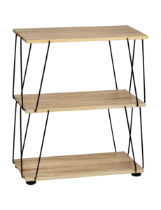 Kesper Rek - Bijzettafel 3-laags eiken
