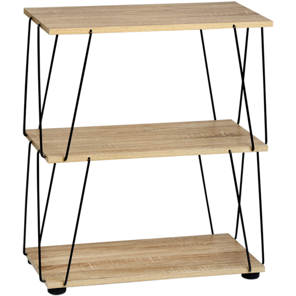 Kesper Rek - Bijzettafel 3-laags eiken