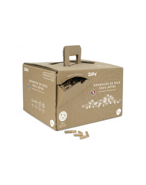 ZiiPa Houtpellets beuken 5kg box met dispenser