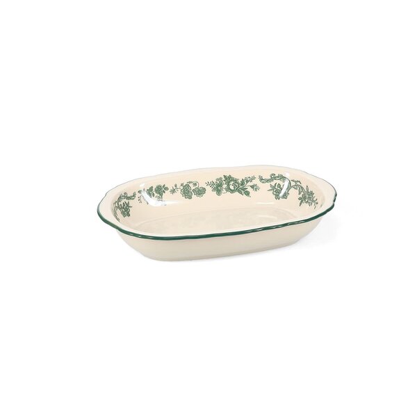 Salt en Pepper Serveerschaal ovaal 26,5x17,5xH4,5cm green Cyril