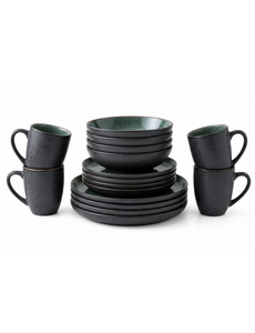 Bitz Serviesset 16-delig Bitz Gastro zwart/groen