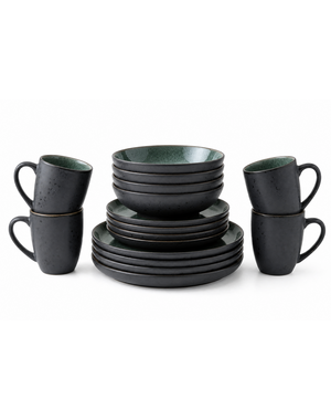 Bitz Serviesset 16-delig Bitz Gastro zwart/groen
