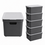 Sunware Opbergbox + deksel 32L set 6 antraciet Sigma home platte deksel
