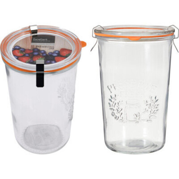 Excellent Houseware Inmaakpot met klemdeksel 850ml set/6