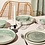 Salt en Pepper Bord diep 23xH5cm groen Cameo set van 2