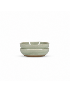 Salt en Pepper Bord diep 23xH5cm groen Cameo set van 2