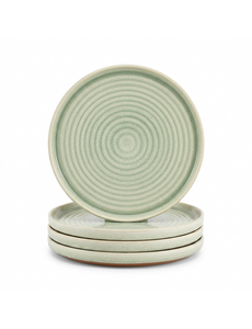 Salt en Pepper Bord plat 27,5cm groen Cameo set van 4