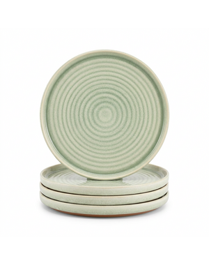 Salt en Pepper Bord plat 27,5cm groen Cameo set van 4