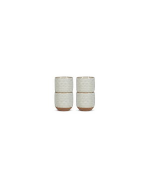 Salt en Pepper Eierdopje 5xH5cm beige Cameo set van 4