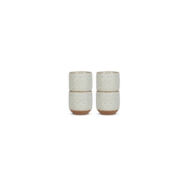 Salt en Pepper Eierdopje 5xH5cm beige Cameo set van 4