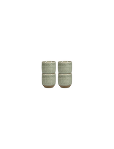 Salt en Pepper Eierdopje 5xH5cm groen Cameo set van 4