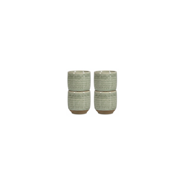 Salt en Pepper Eierdopje 5xH5cm groen Cameo set van 4