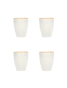 Salt en Pepper Beker 30cl wit Artisan set/4