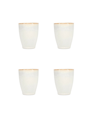 Salt en Pepper Beker 30cl wit Artisan set/4
