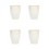 Salt en Pepper Beker 30cl wit Artisan set/4