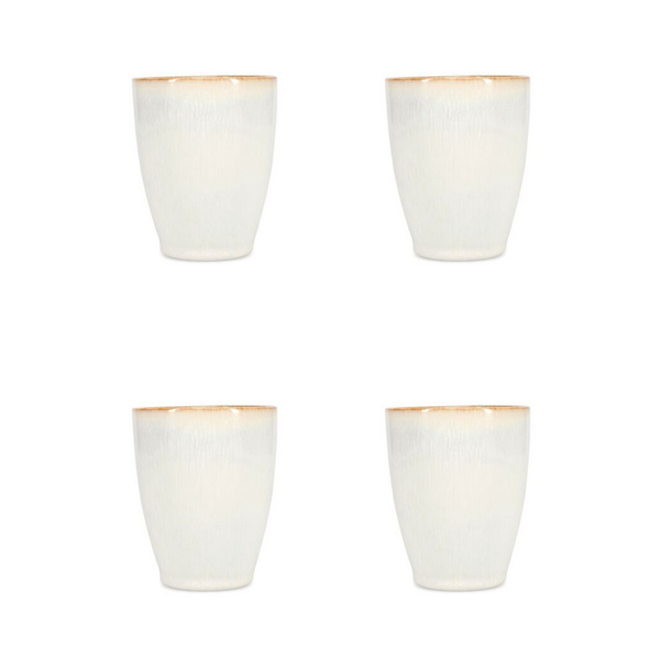 Salt en Pepper Beker 30cl wit Artisan set/4