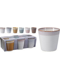 Excellent Houseware Beker 225ml aardewerk set/6
