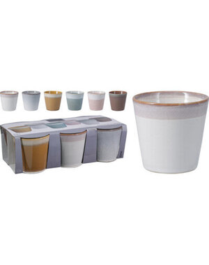 Excellent Houseware Beker 225ml aardewerk set/6