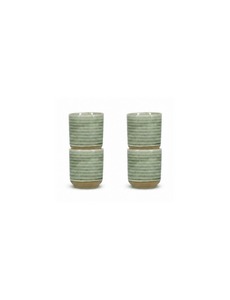 Salt en Pepper Mok 27cl groen Cameo set van 4