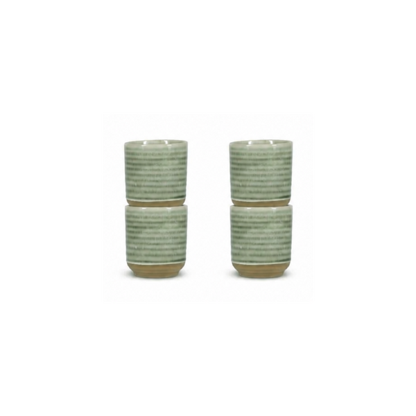 Salt en Pepper Mok 27cl groen Cameo set van 4