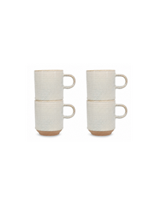 Salt en Pepper Mok 36cl beige met oor Cameo set van 4