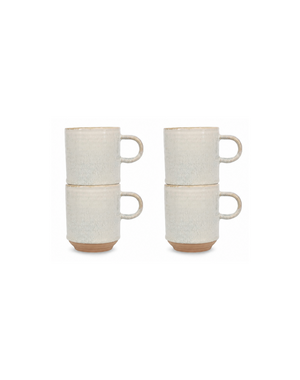 Salt en Pepper Mok 36cl beige met oor Cameo set van 4