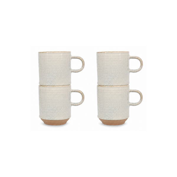 Salt en Pepper Mok 36cl beige met oor Cameo set van 4