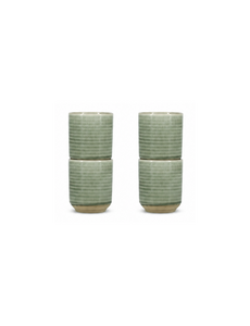 Salt en Pepper Mok 36cl groen Cameo set van 4