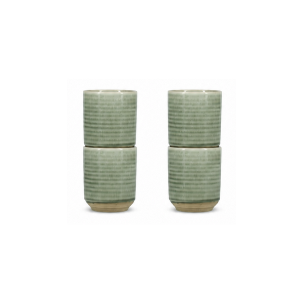 Salt en Pepper Mok 36cl groen Cameo set van 4