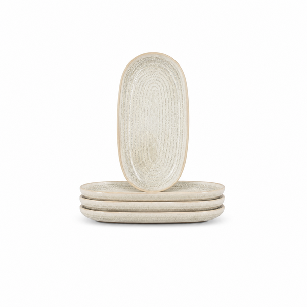 Salt en Pepper Serveerschaal 23x12cm beige Cameo set van 4