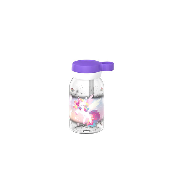 Mepal Drinkfles met rietje Campus 450 ml - Unicorn Glow