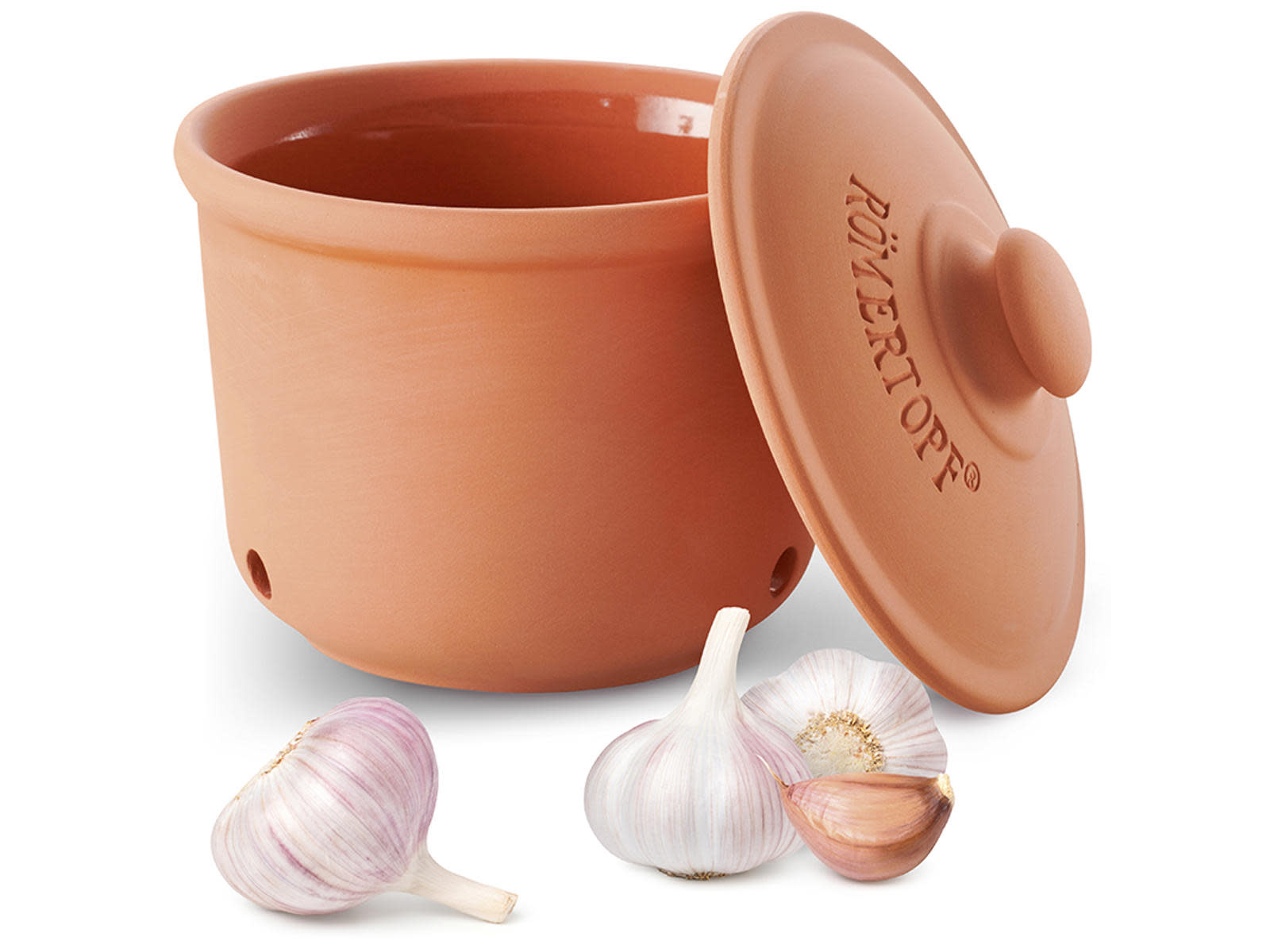 Voorraadpot knoflook aardewerk Römertopf afbeelding 3