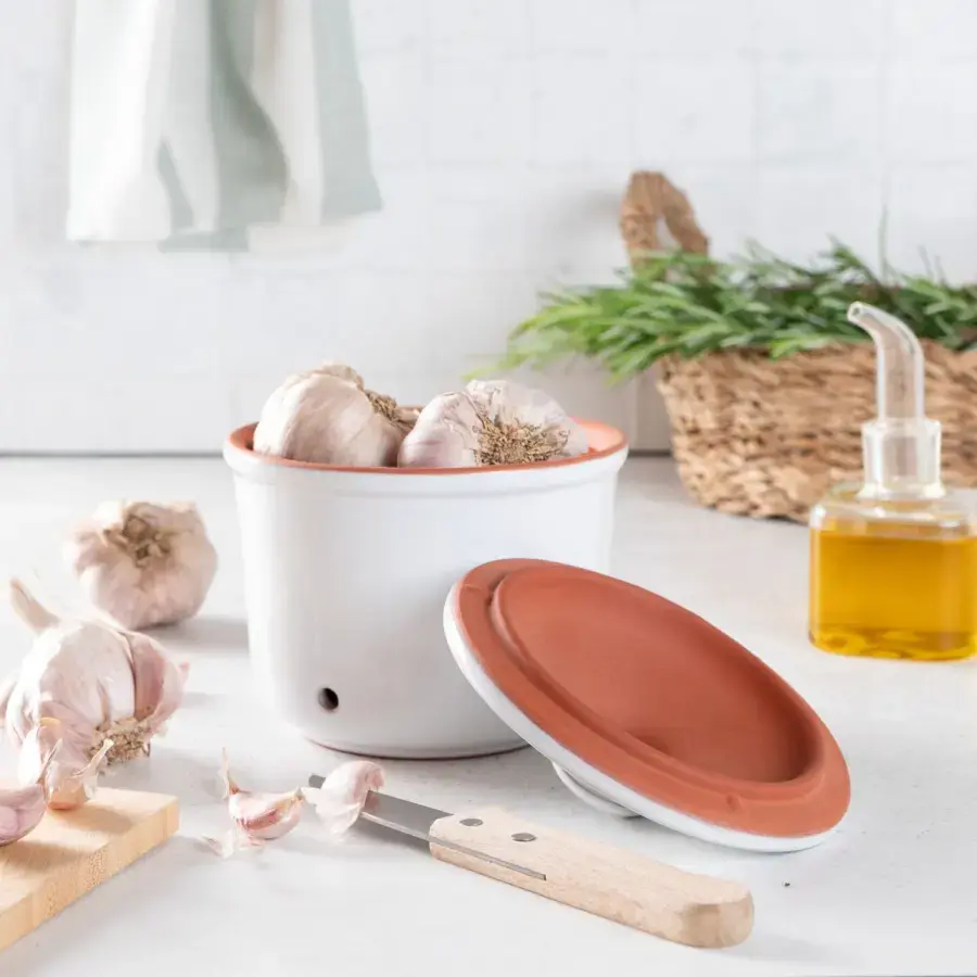Voorraadpot knoflook wit Römertopf afbeelding 4