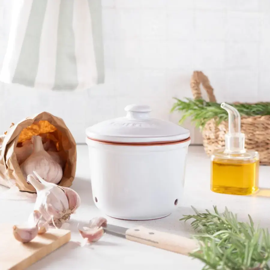 Voorraadpot knoflook wit Römertopf afbeelding 3