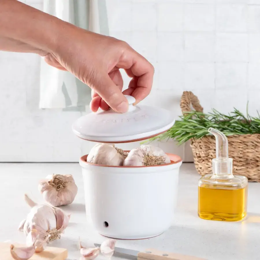Voorraadpot knoflook wit Römertopf afbeelding 2