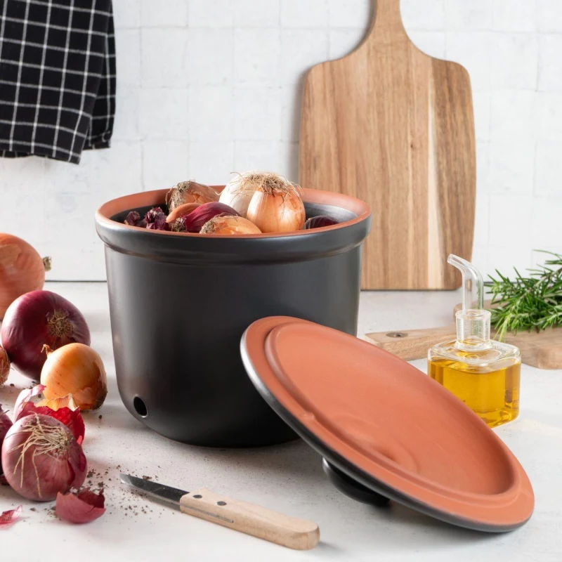 Voorraadpot ui zwart Römertopf afbeelding 3