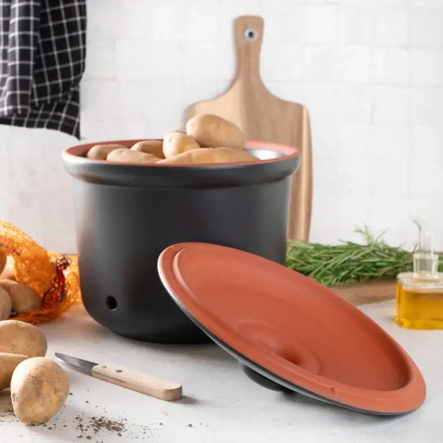 Voorraadpot aardappel zwart Römertopf afbeelding 3
