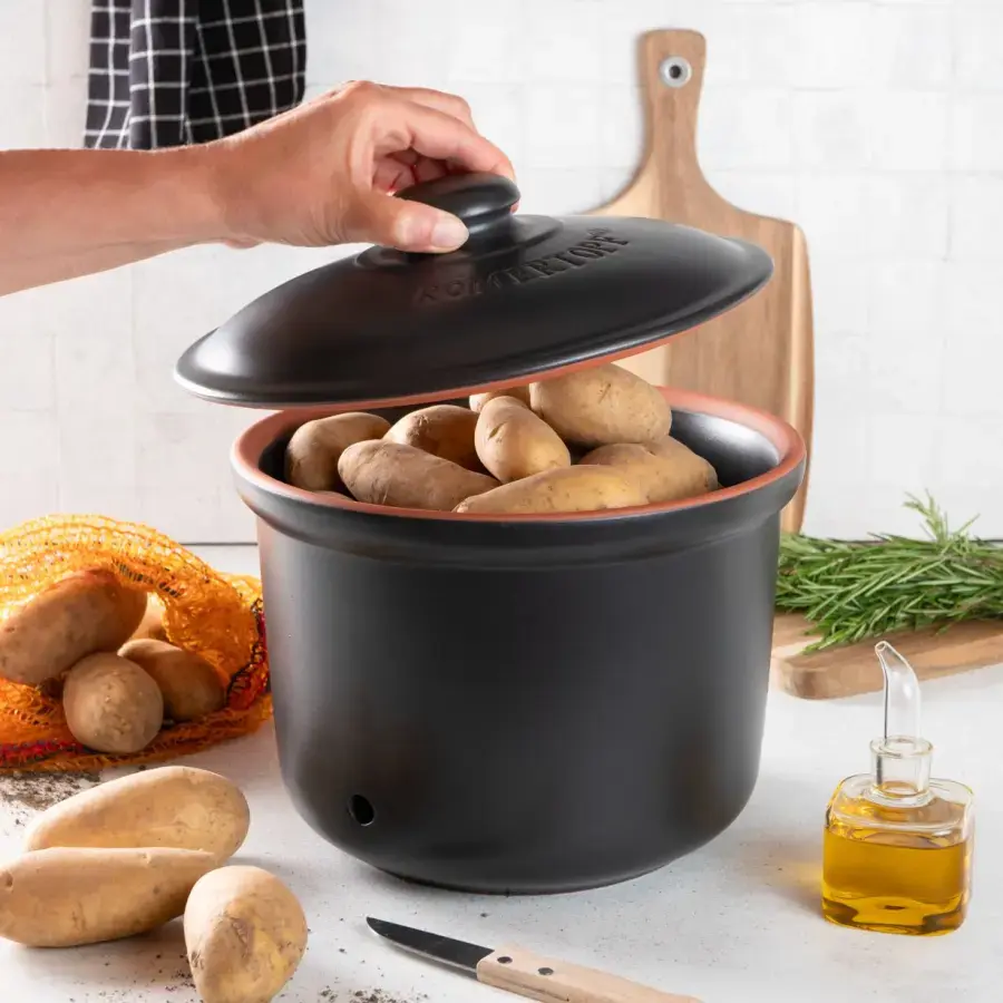 Voorraadpot aardappel zwart Römertopf afbeelding 2