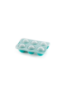 Lékué IJsblokjesvorm XL met deksel rond Turquoise