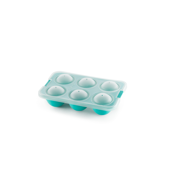 Lékué IJsblokjesvorm XL met deksel rond Turquoise