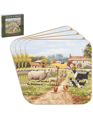The Leonardo Collection Onderzetters Schaap en Collie set/4