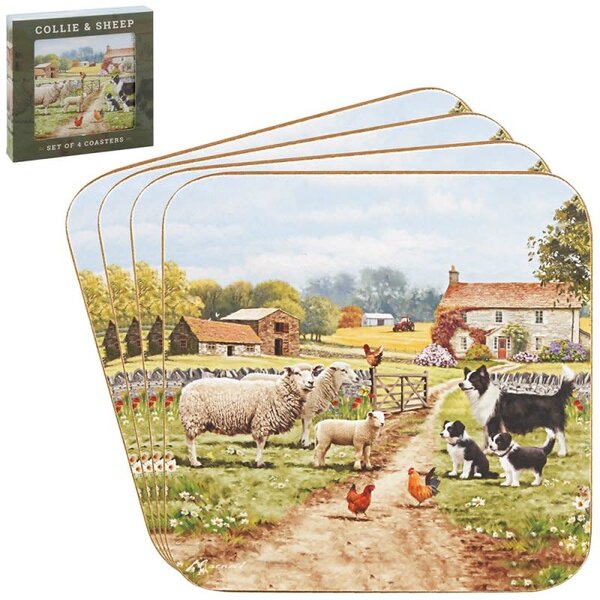 The Leonardo Collection Onderzetters Schaap en Collie set/4