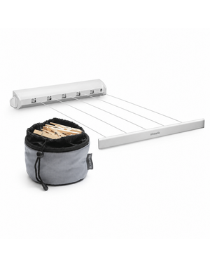 Brabantia Roldrooglijn 22m met wasknijperzak grijs Brabantia