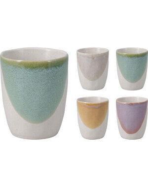 Excellent Houseware Beker aardewerk 280ml 4 assorti