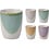 Excellent Houseware Beker aardewerk 280ml 4 assorti