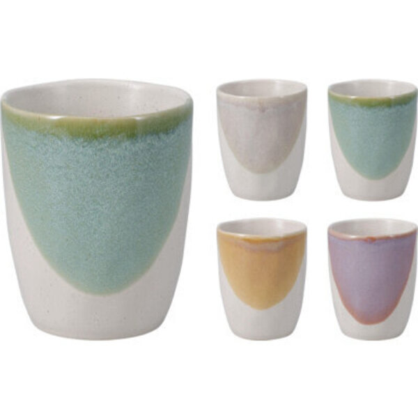 Excellent Houseware Beker aardewerk 280ml 4 assorti