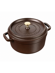 Staub Braadpan 24 cm 3.7 L La Cocotte Espresso bruin