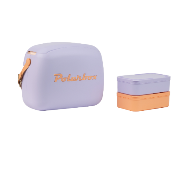 Polarbox Koelbox 6L incl. 2 Lunchboxen Paars/Oranje Polarbox